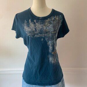 Harley Davidson blue graphic tee